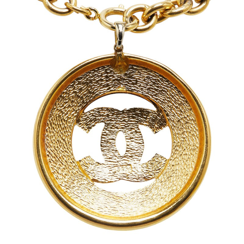 Chanel Coco Mark Circle Chain Necklace Gold