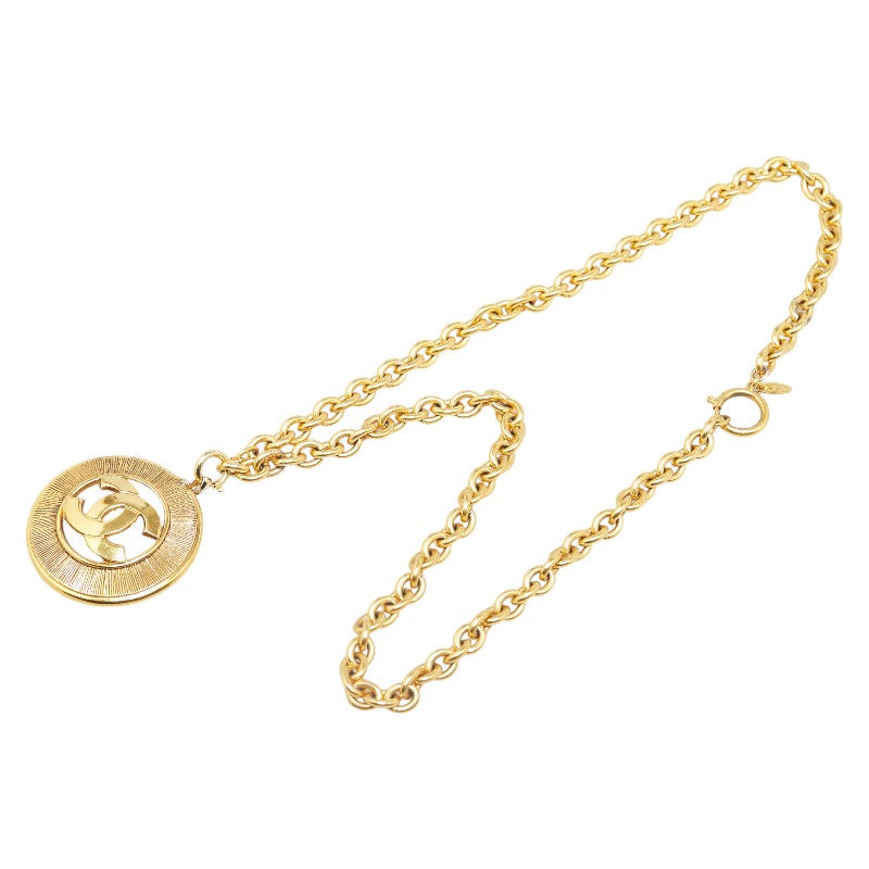 Chanel Coco Mark Circle Chain Necklace Gold