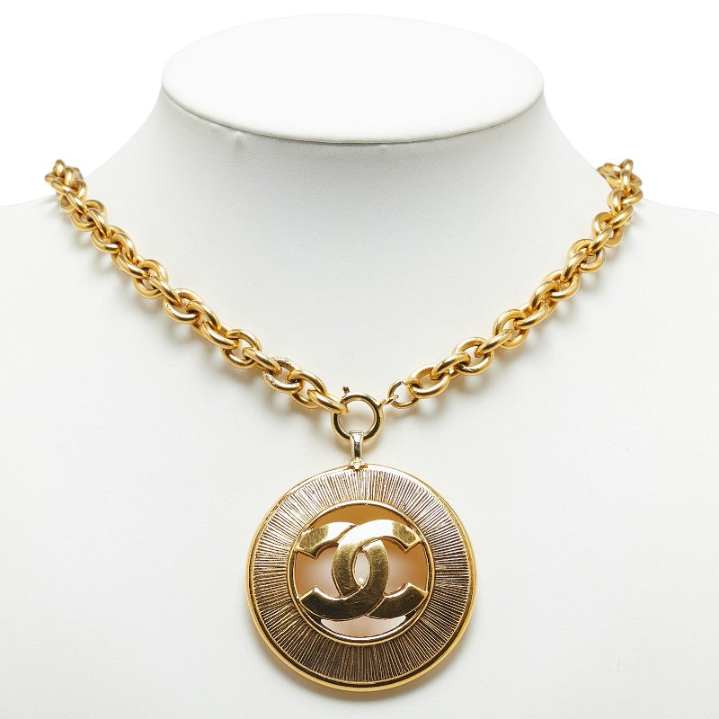 Chanel Coco Mark Circle Chain Necklace Gold