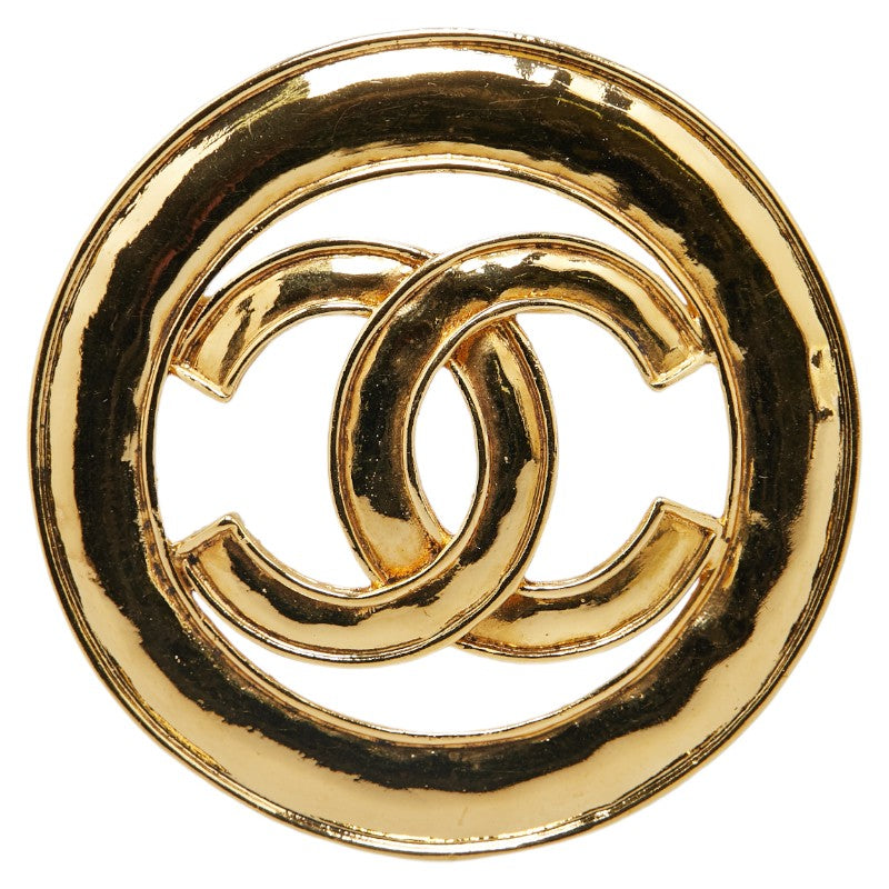 Chanel Vintage Coco Mark Brooch Gold