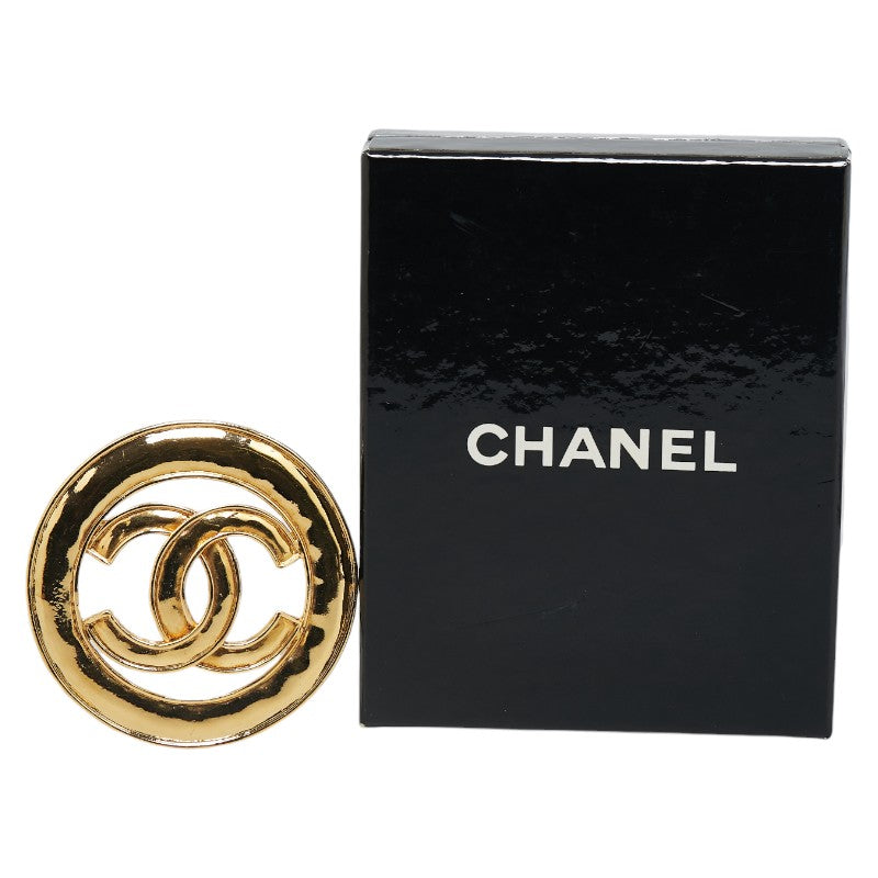 Chanel Vintage Coco Mark Brooch Gold