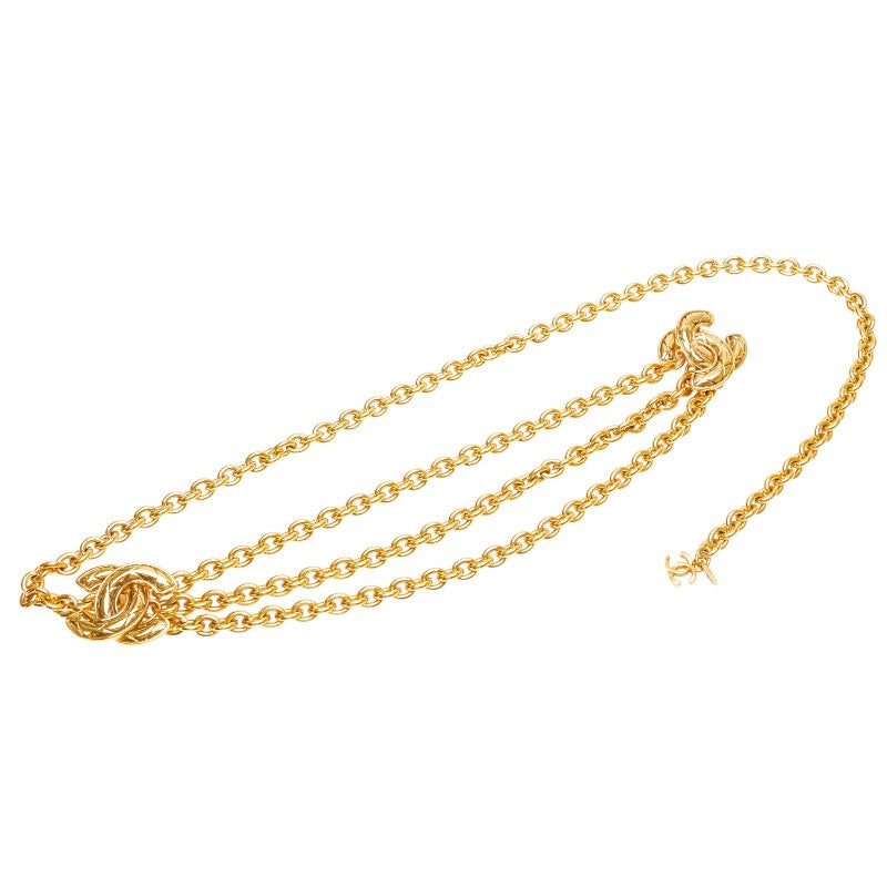 Chanel Vintage Coco Mark Chain Belt Gold