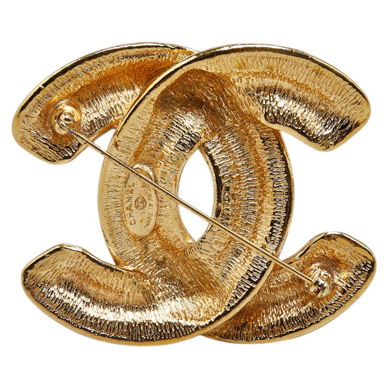 Chanel Coco Mark Matelasse Brooch Gold