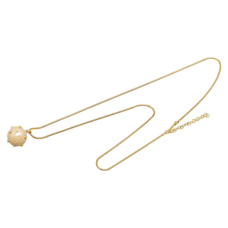 Chanel Coco Ball Coco Mark Necklace Gold Plastic