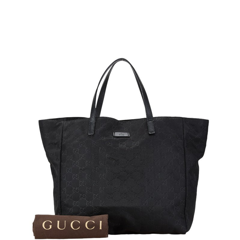 Gucci Nylon Leather Tote Bag 282439 in Very Good Condition