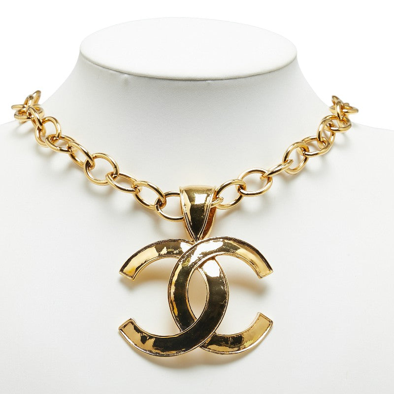 Chanel Vintage Coco Mark Chain Necklace Gold