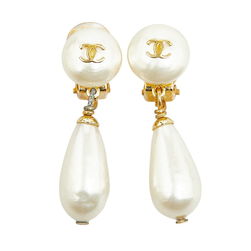 Chanel Vintage Teardrop Swing Earrings Gold