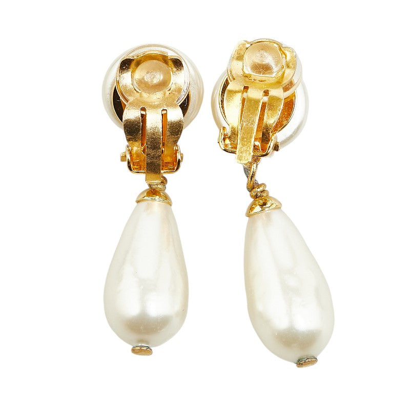 Chanel Vintage Teardrop Swing Earrings Gold