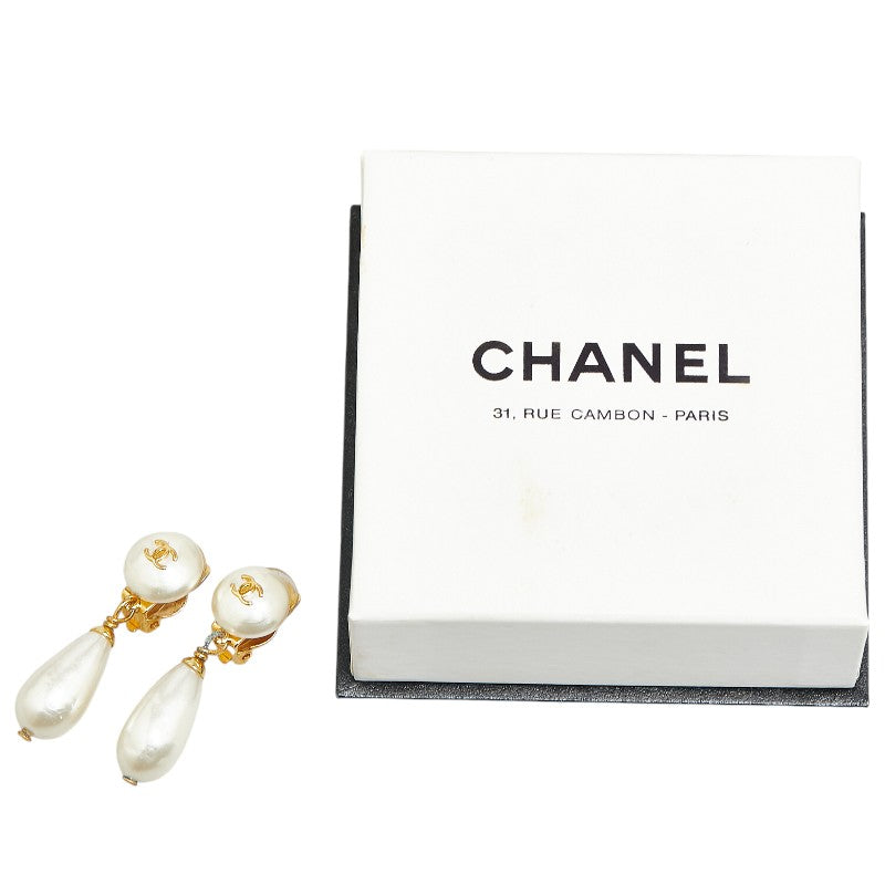 Chanel Vintage Teardrop Swing Earrings Gold