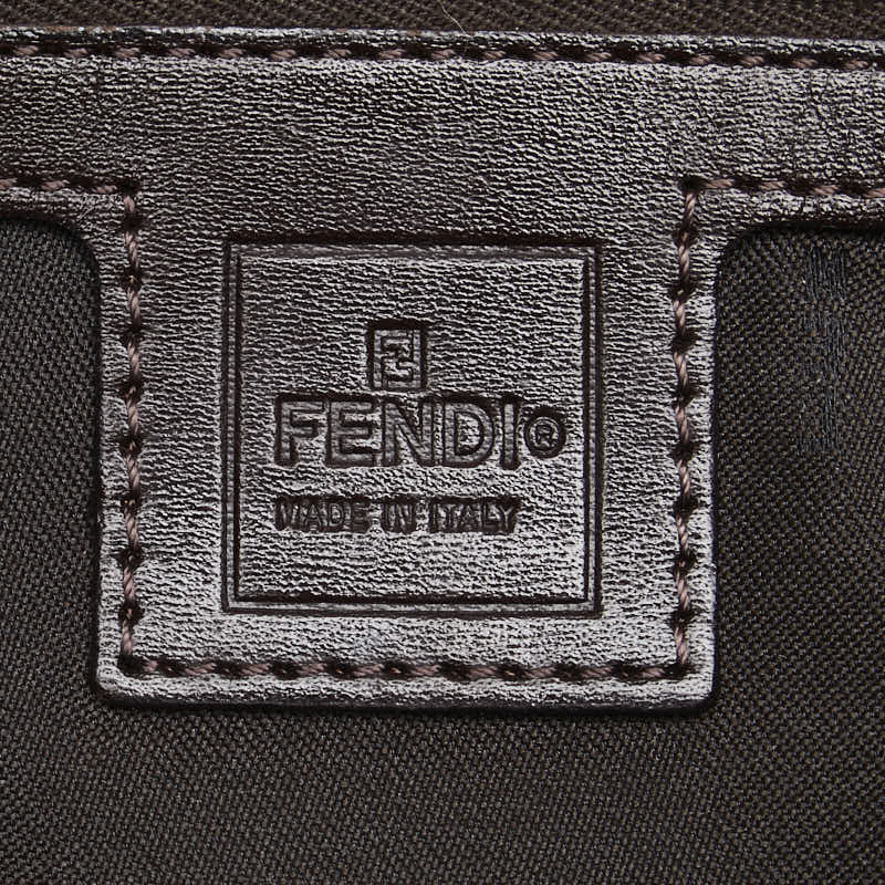 Fendi Canvas Leather Mamma Bucket Bag