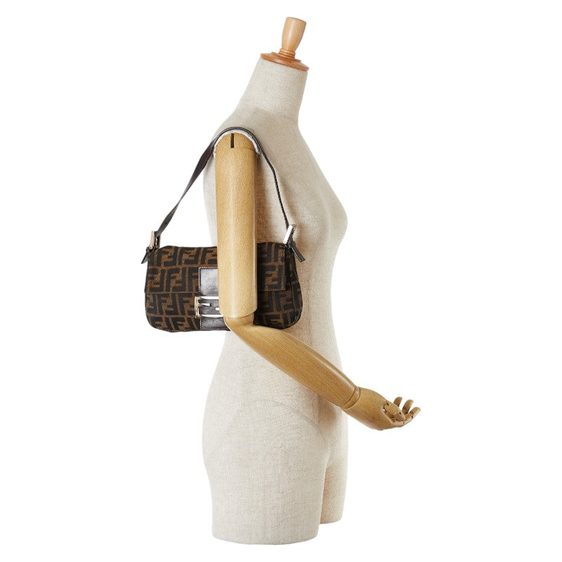 Fendi Canvas Leather Mamma Bucket Bag