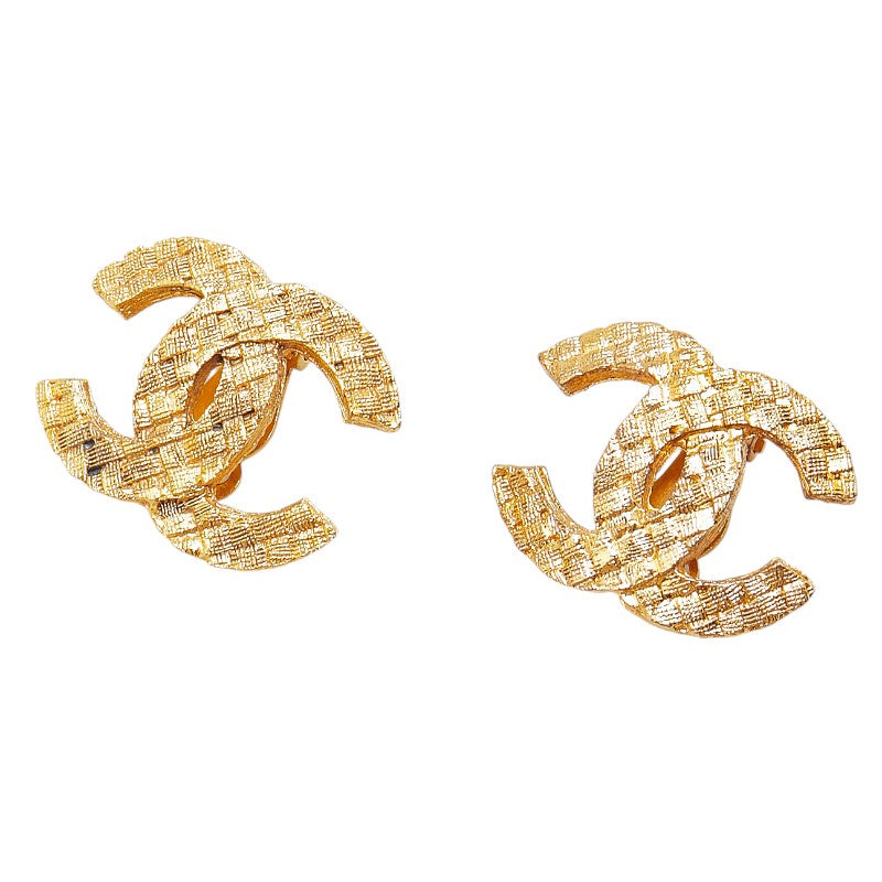 Chanel Coco Mark Gold Earrings