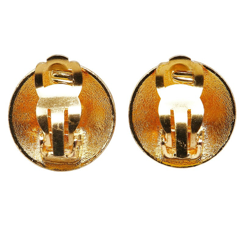 Chanel Vintage Coco Mark Earrings Gold