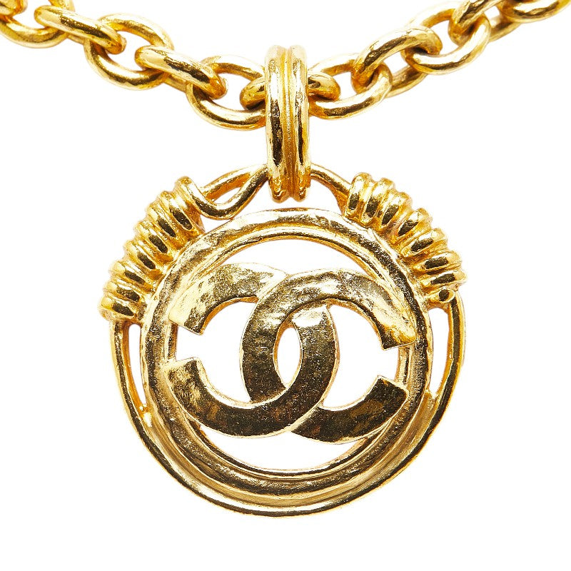 Chanel Vintage Coco Mark Necklace Gold