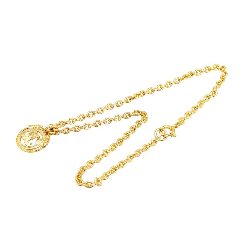 Chanel Vintage Coco Mark Necklace Gold