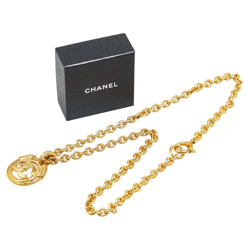 Chanel Vintage Coco Mark Necklace Gold