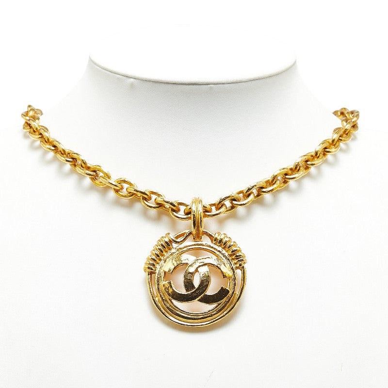 Chanel Vintage Coco Mark Necklace Gold