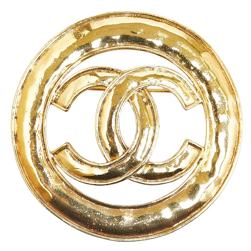 Chanel Vintage Coco Mark Gold Brooch