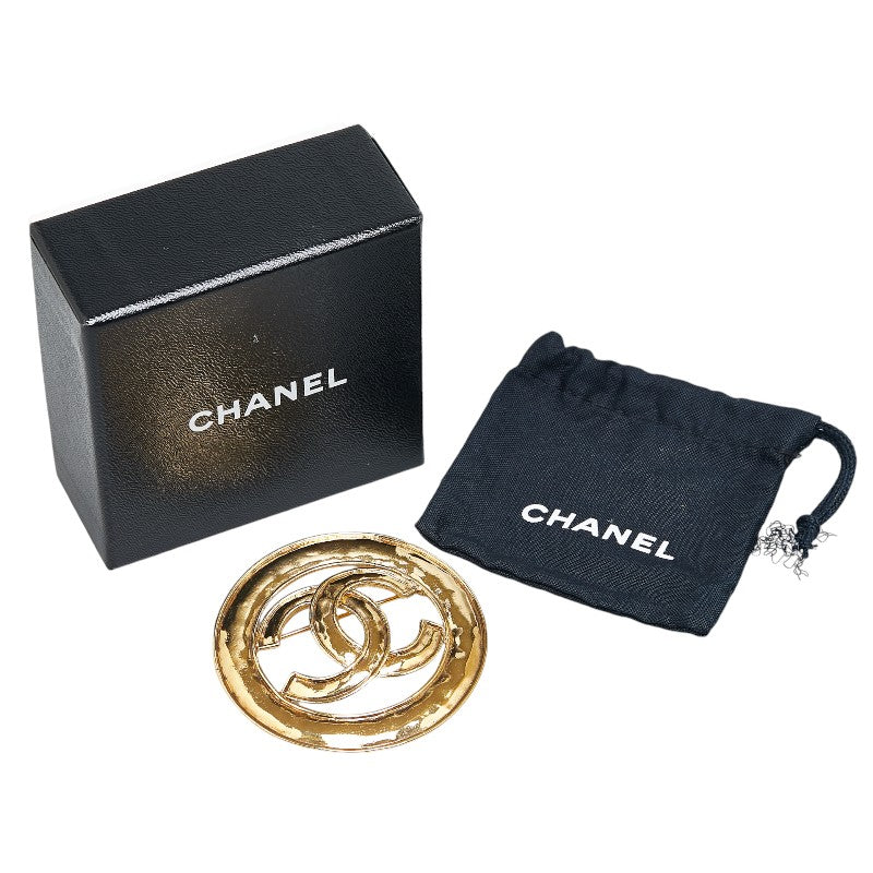 Chanel Vintage Coco Mark Gold Brooch