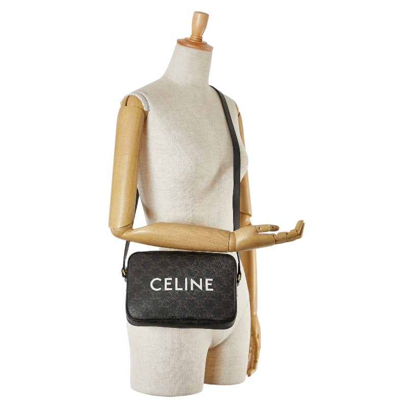 Celine Triomphe Square Shoulder Bag PVC Leather