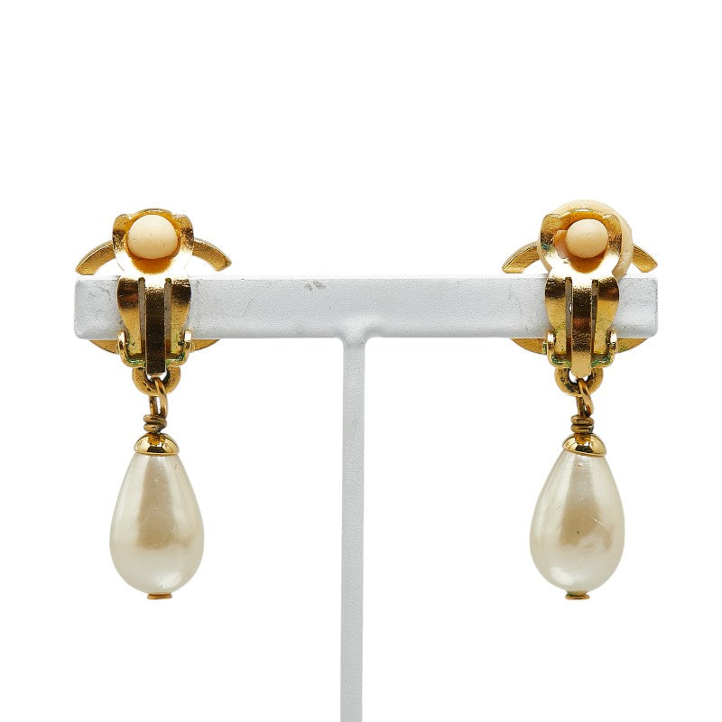 Chanel Vintage Coco Mark Teardrop Earrings