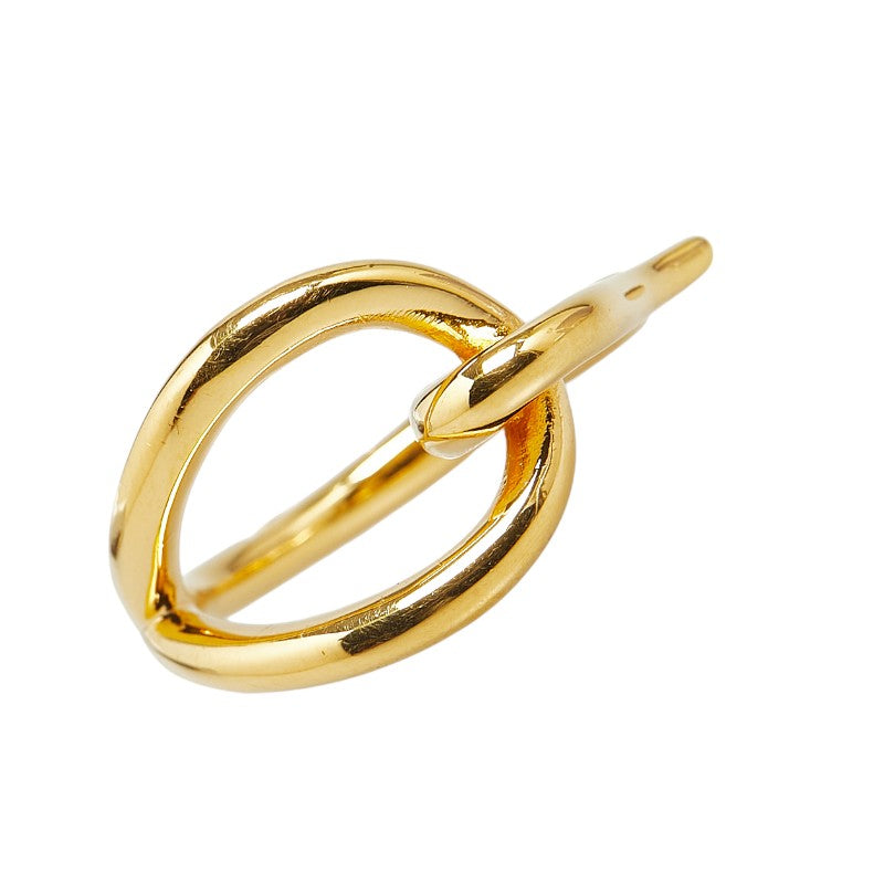 Hermes Jumbo Scarf Ring Gold Plated