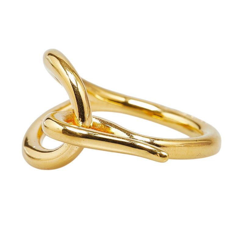 Hermes Jumbo Scarf Ring Gold Plated