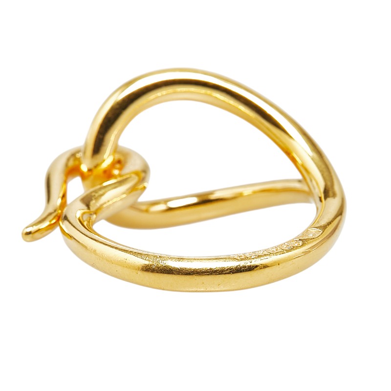 Hermes Jumbo Scarf Ring Gold Plated