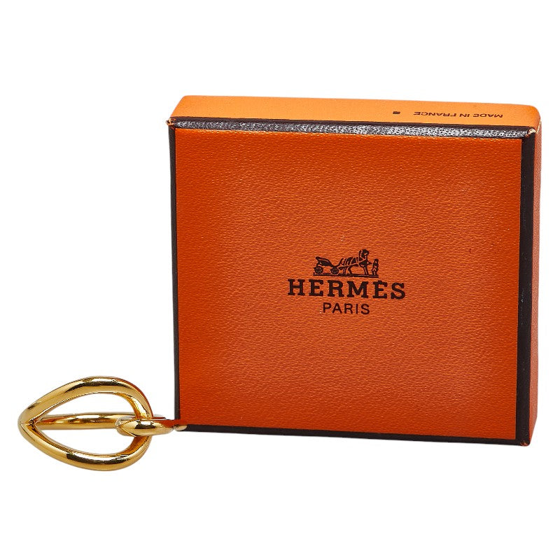 Hermes Jumbo Scarf Ring Gold Plated