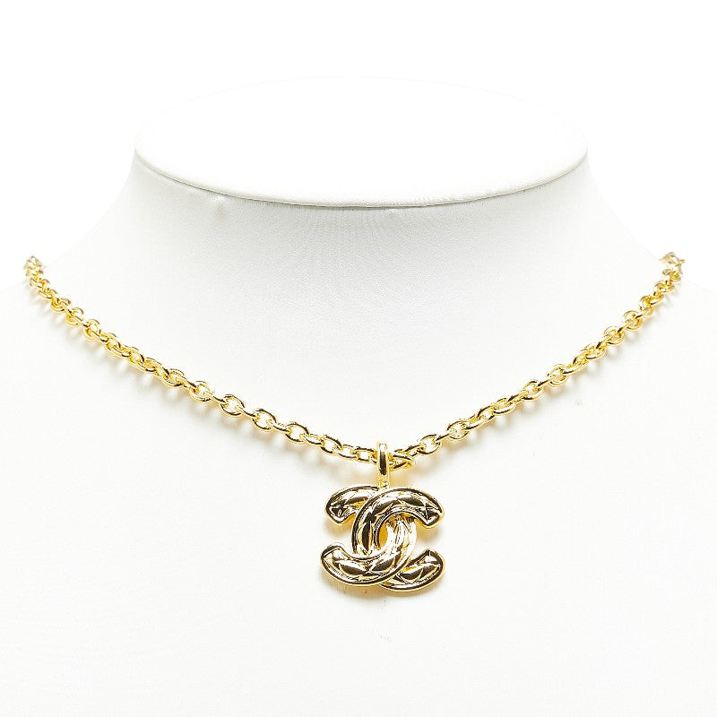 Chanel Vintage Matelasse Coco Mark Necklace