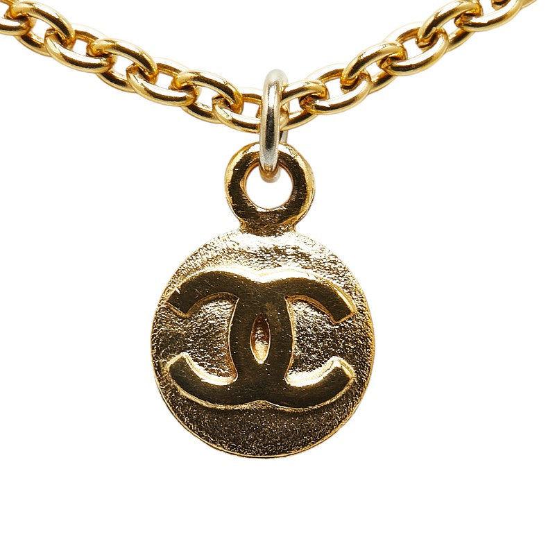 Chanel Vintage Coco Mark Chain Necklace Gold