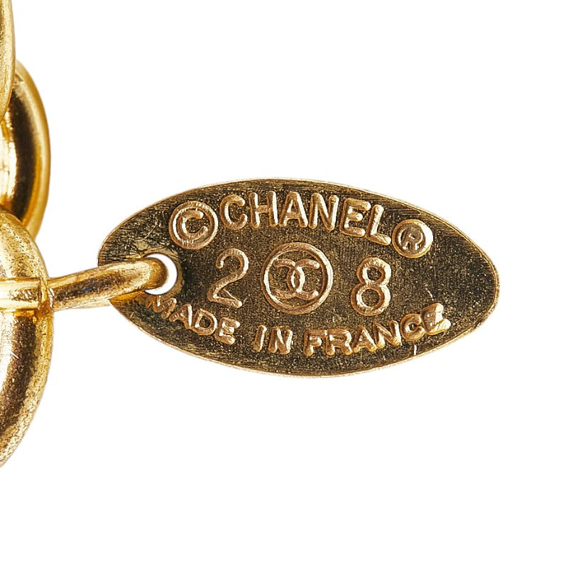 Chanel Vintage Coco Mark Chain Necklace Gold