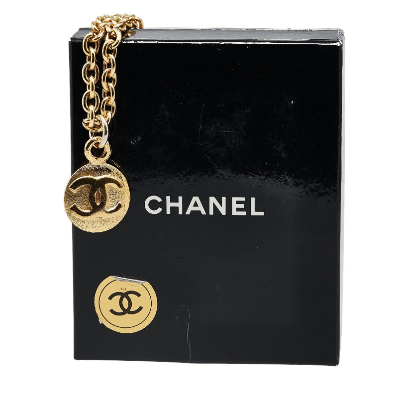 Chanel Vintage Coco Mark Chain Necklace Gold