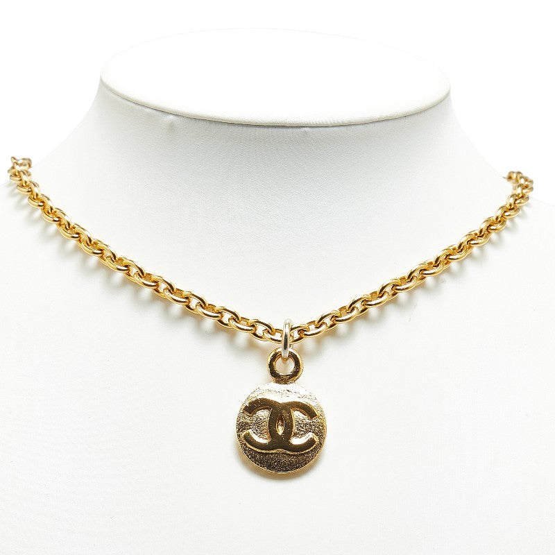 Chanel Vintage Coco Mark Chain Necklace Gold