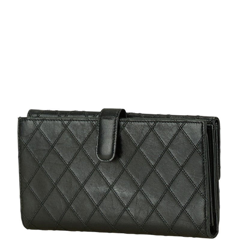 Chanel Bicolor Coco Mark Long Wallet Leather