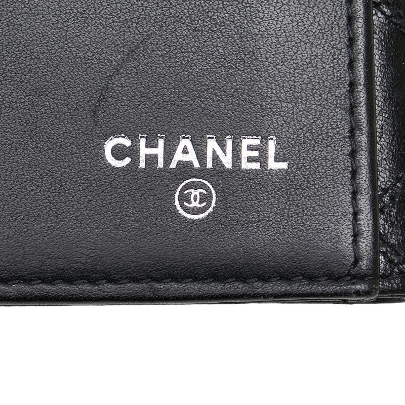 Chanel Bicolor Coco Mark Long Wallet Leather