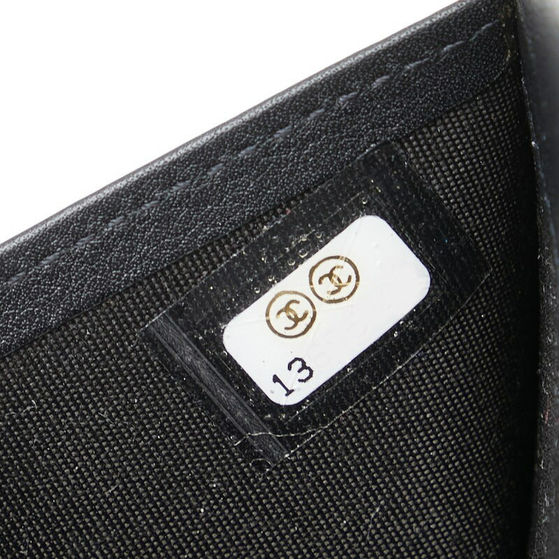 Chanel Bicolor Coco Mark Long Wallet Leather