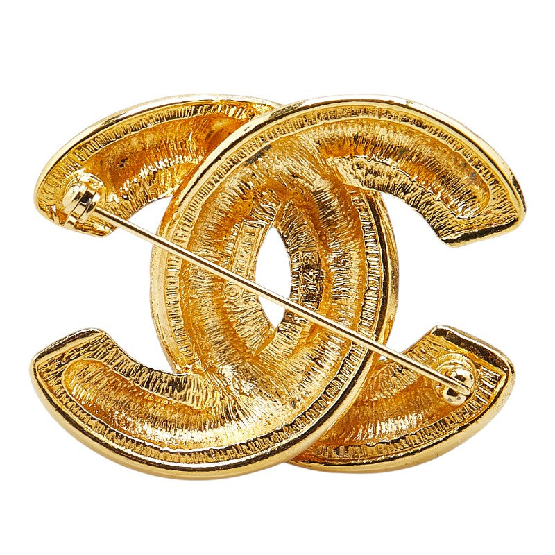 Chanel Coco Mark Matelasse Brooch Gold