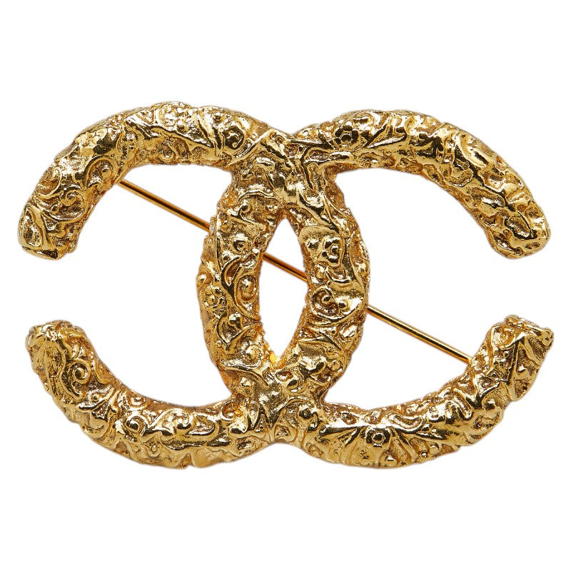 Chanel Vintage Coco Mark Brooch Gold