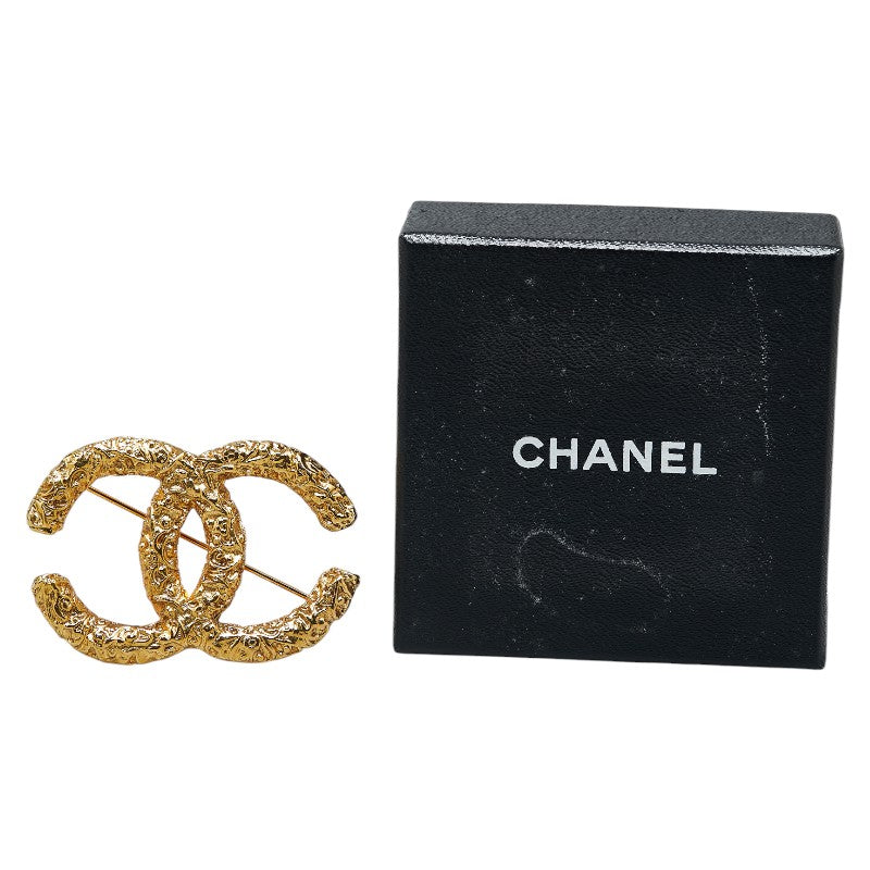 Chanel Vintage Coco Mark Brooch Gold