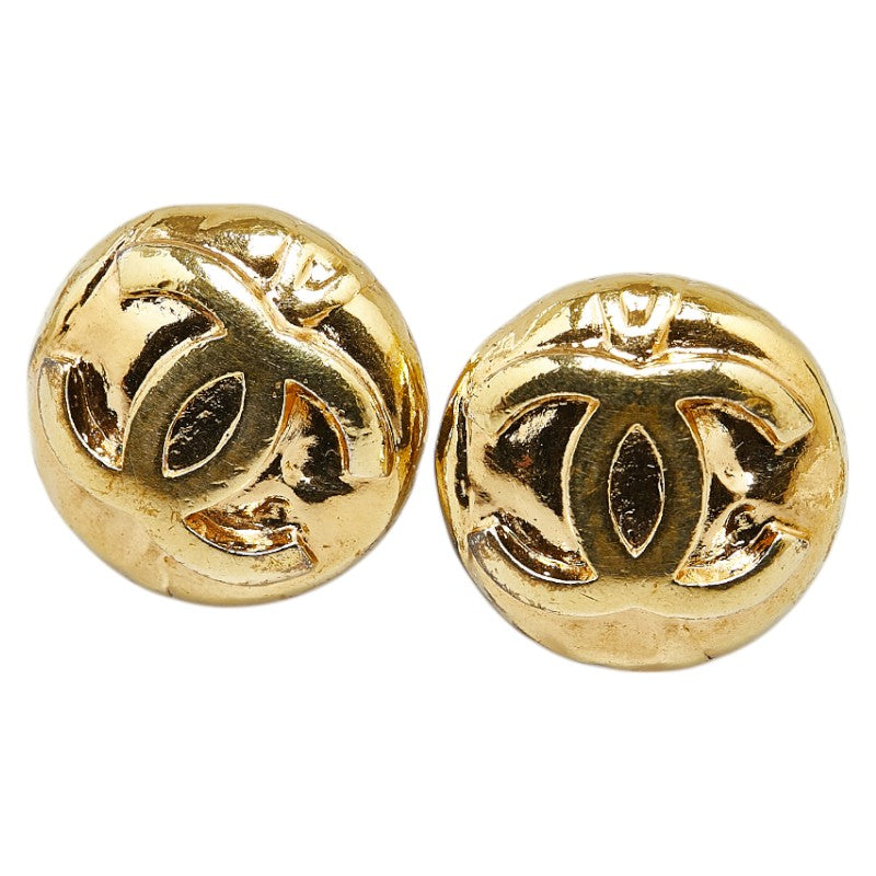 Chanel Vintage Coco Mark Round Earrings