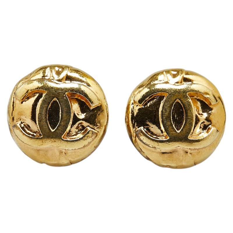 Chanel Vintage Coco Mark Round Earrings