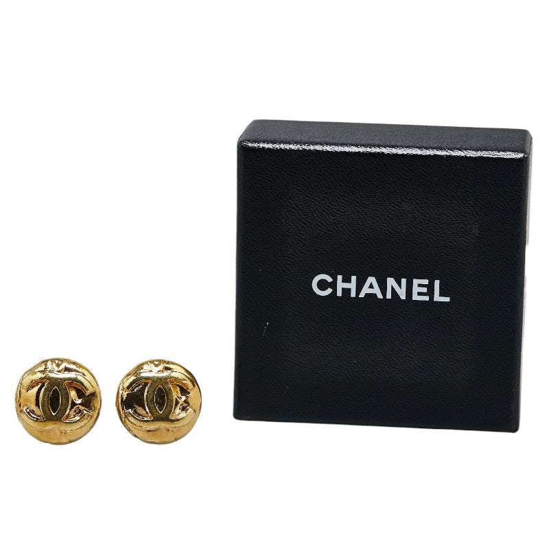 Chanel Vintage Coco Mark Round Earrings