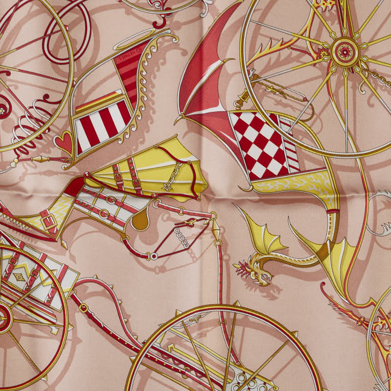 Hermes Silk Scarf Voitures en Equilibre