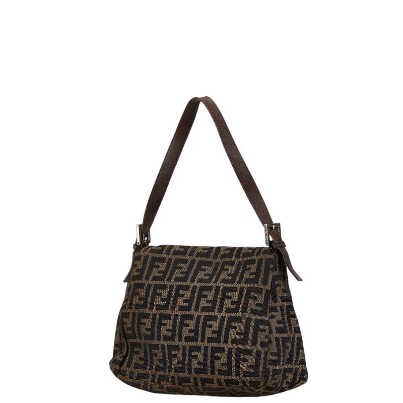 Fendi Canvas Leather Mamma Bucket Shoulder Bag