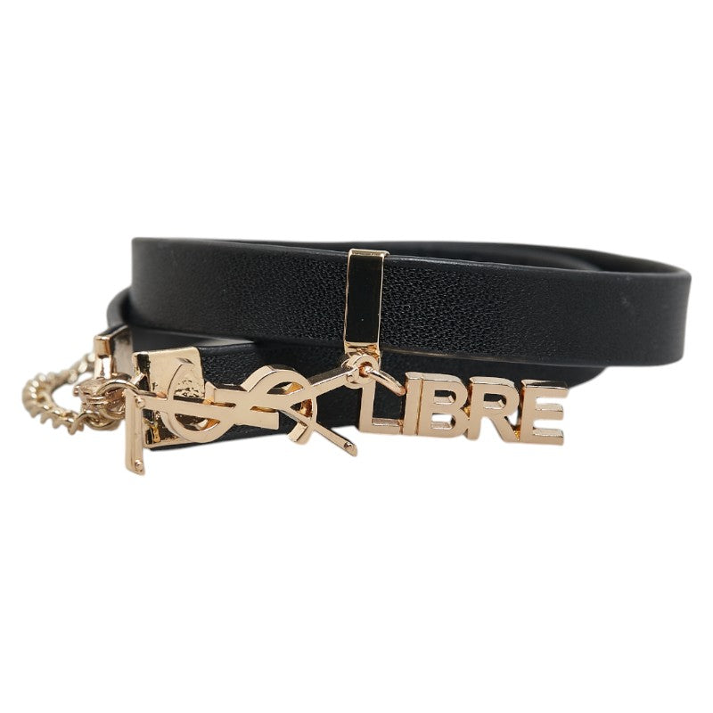 YSL LIBRE Leather Bracelet Black Gold