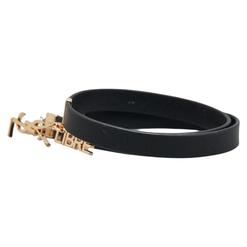 YSL LIBRE Leather Bracelet Black Gold