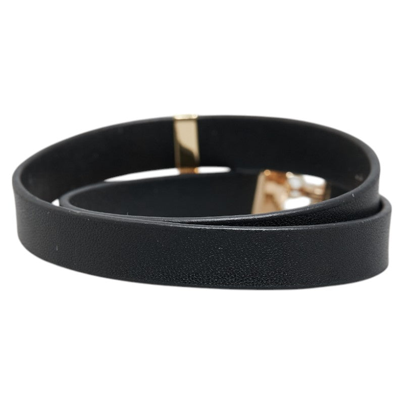 YSL LIBRE Leather Bracelet Black Gold