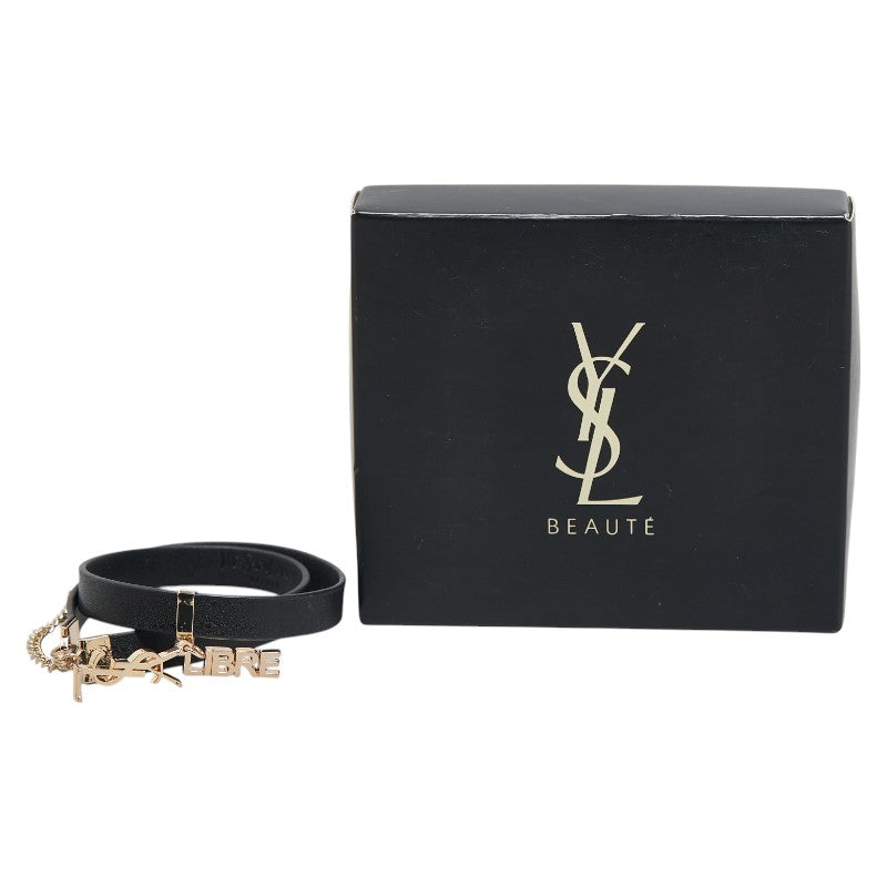 YSL LIBRE Leather Bracelet Black Gold