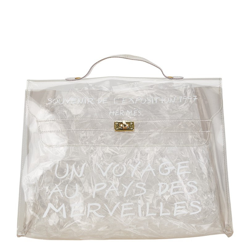 Hermes Vinyl Kelly Clear Handbag Tote